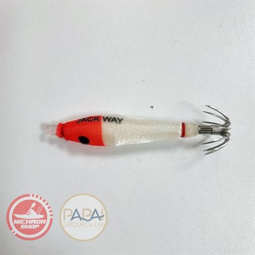 Soft Squid Jig 60mm #01 ขาวหัวแดง