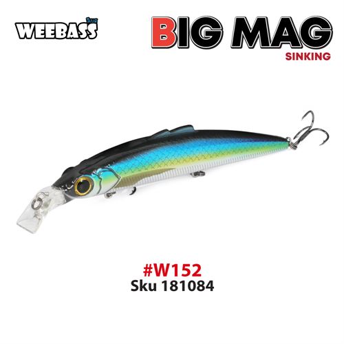 WEEBASS ปลั๊ก- BIG MAG SINKING 150mm27g W152 ดำฟ้า