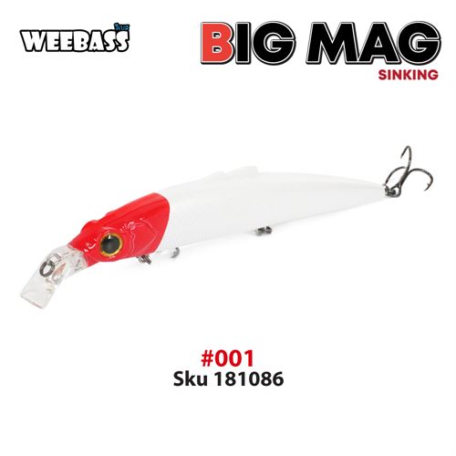 WEEBASS ปลั๊ก- BIG MAG SINKING 150mm27g 001 หัวแดง