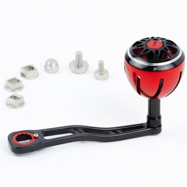 แขน Jigging Aluminum Handle Knob ดำแดง