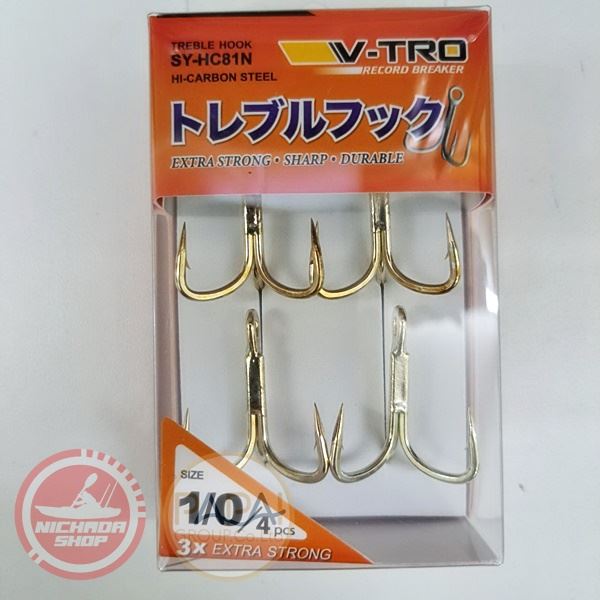 เบ็ดสามทาง V-TRO SY-HC81N TREBLE HOOK # 1/0