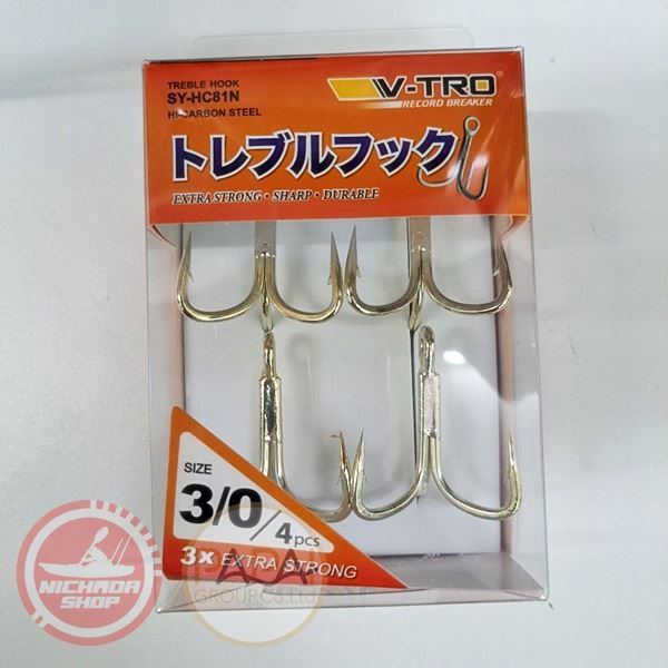 เบ็ดสามทาง V-TRO SY-HC81N TREBLE HOOK # 3/0