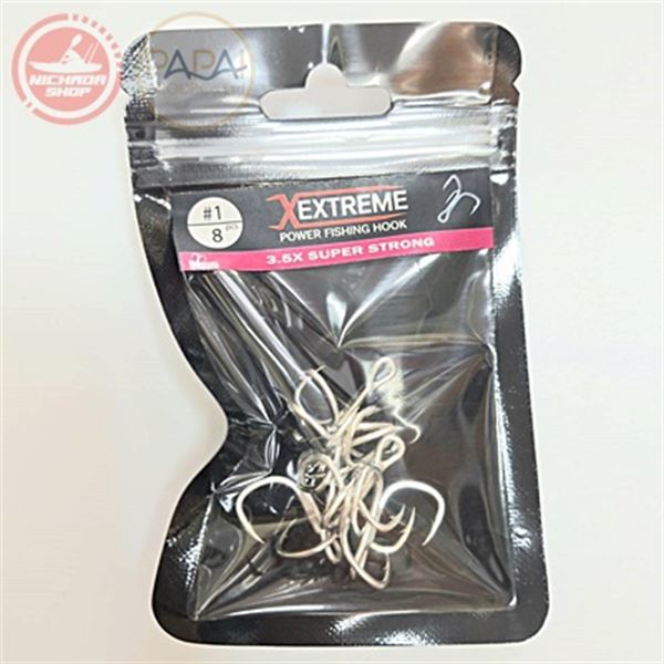 เบ็ด3ทาง Extreme Treble Hook Extra 3.5X #1 (8ตัว)