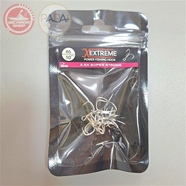 เบ็ด3ทาง Extreme Treble Hook Extra 3.5X #6 (10ตัว)