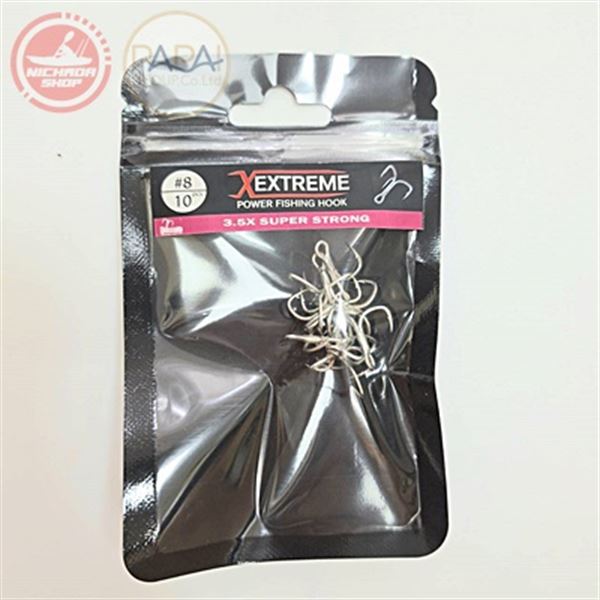 เบ็ด3ทาง Extreme Treble Hook Extra 3.5X #8 (10ตัว)